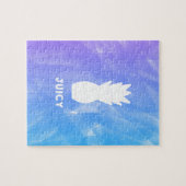 Puzzle Ananas d'aquarelle - pourpre/bleu (Horizontal)