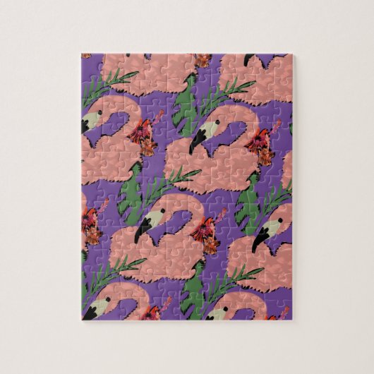 Puzzle Ananas Flamants Dessins à la Main (Vertical)