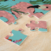 Puzzle Ananas flamants dessins à la main (Côté)