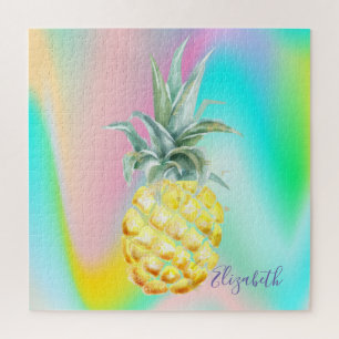 Puzzle Ananas Holographique Abstrait Ombré
