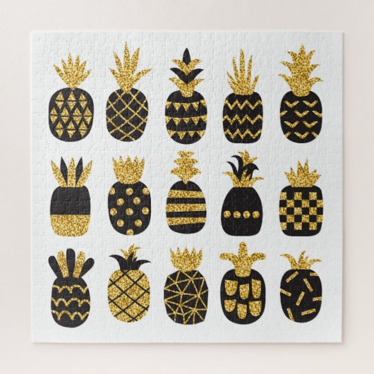 Puzzle Ananas noirs : Ensemble texturé unique (Vertical)