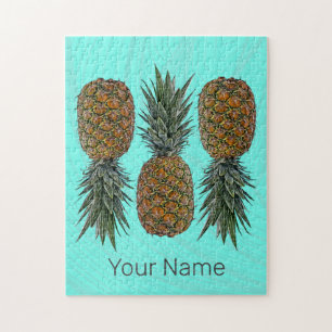 Puzzle Ananas Retro Végétal et Végétarien Fruit Vintage