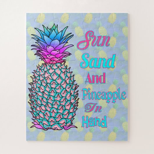 Puzzle Ananas Sur La Plage Main (Vertical)