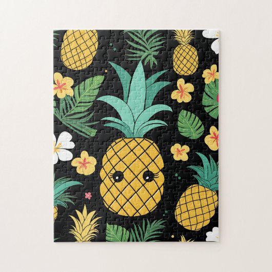 Puzzle Ananas tropical Kawaii (Vertical)