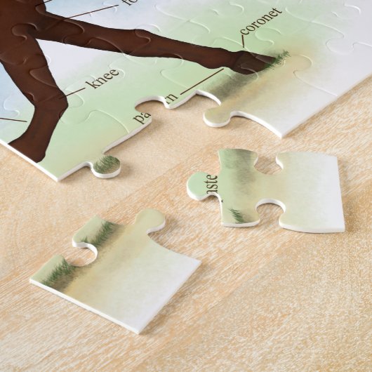 Puzzle Anatomie équine éducative du cheval Brown (Côté)