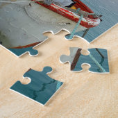 Puzzle Ancien bateau de pêche drapeau grec Zakynthos Grèc (Côté)
