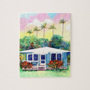 Puzzle Ancien chalet de plantation en bleu