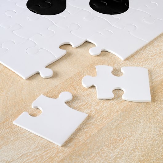 Puzzle Ancien disque de vinyle et notes musicales (Côté)