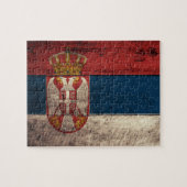 Puzzle Ancien drapeau serbe en bois (Horizontal)