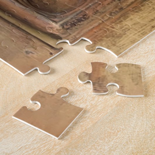 Puzzle Ancien plaque florale italienne en terre cuite, tu (Côté)