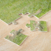 Puzzle Ancien tracteur bleu avec tondeuse à gazon, Austra (Côté)