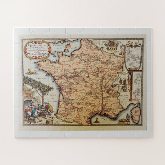 Puzzle Ancienne carte de France (Horizontal)