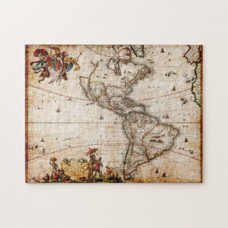 Puzzle Ancienne carte du continent américain