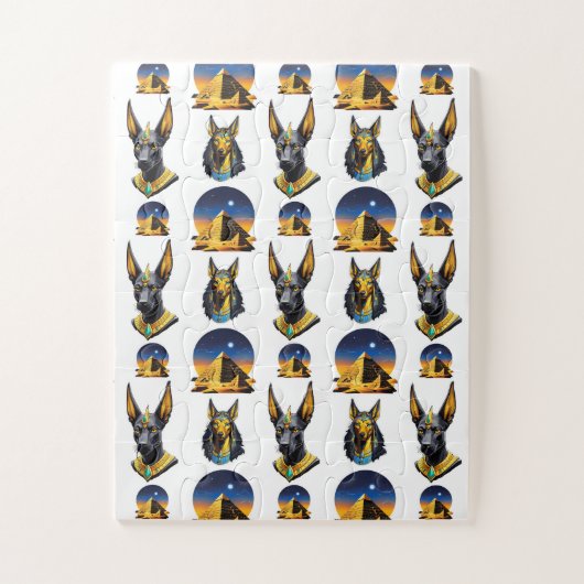Puzzle Ancienne Egypte Pyramide Anubis Motif Design (Vertical)