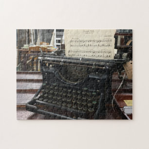 Puzzle Ancienne machine à écrire avec Sheet Music