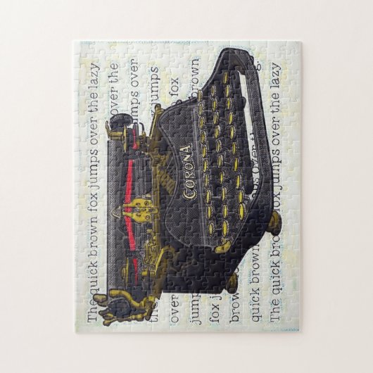Puzzle Ancienne machine à écrire et texte (Vertical)
