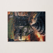 Puzzle Ancienne maison d'Halloween & tornade (Horizontal)