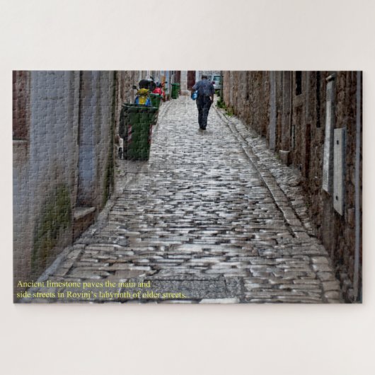 Puzzle Ancienne rue pavée Rovinj Croatie Grande (Horizontal)