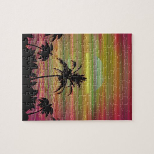 Puzzle Ancienne vague de soleil des Caraïbes Rétro esthét (Horizontal)