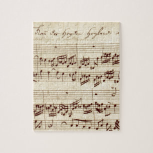 Puzzle Anciennes Notes de Musique - Partition de Bach