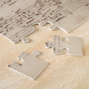 Puzzle Anciennes Notes de Musique - Partition de Bach