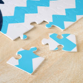 Puzzle Ancrage bleu avec vagues bleues (Côté)
