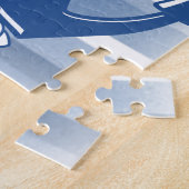 Puzzle Ancre avec corde dans les tons bleus (Côté)