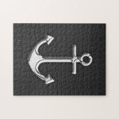 Puzzle Ancre Chrome sur fibre de carbone (Horizontal)