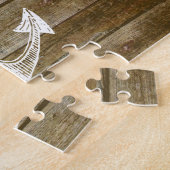 Puzzle Ancre nautique sur le graphique en bois (Côté)