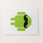 Puzzle Android Robot Whimsache Style Mustache (Horizontal)