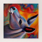 Puzzle Âne aux yeux bleus (Horizontal)