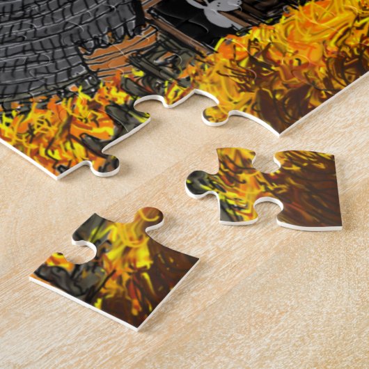 Puzzle âne dans la grange (Côté)