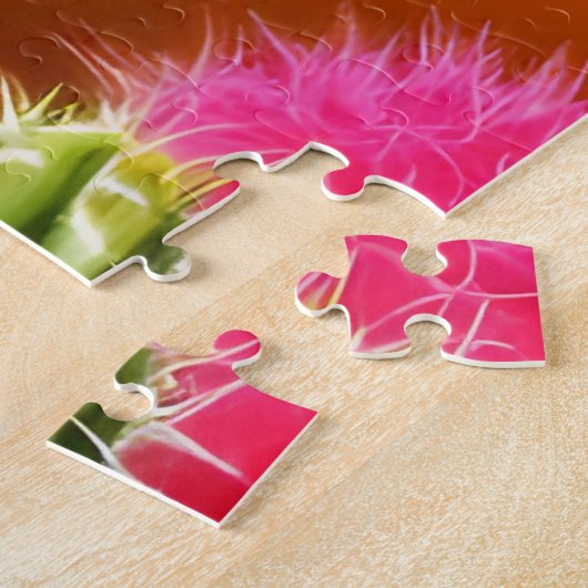 Puzzle Âne mignon avec cactus à fleurs (Côté)