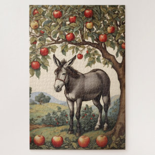 Puzzle Âne vintage Sous Un Pommier