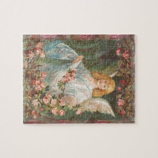 Puzzle Ange avec des roses (Horizontal)