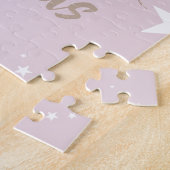 Puzzle Ange de Noël Cheveux foncé rose blanc (Côté)