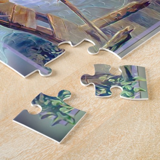 Puzzle Ange gardien, enfants et pont (Côté)