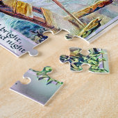 Puzzle Ange gardien, enfants, pont et poème (Côté)