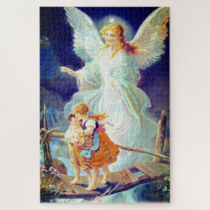 Puzzle Ange gardien, pont de croisement d'enfants
