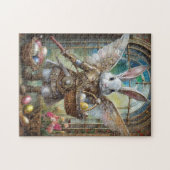 Puzzle ange guerrier lapin de Pâques steampunk (Horizontal)