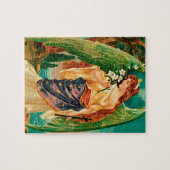 Puzzle Ange tenant une branche florale (Horizontal)