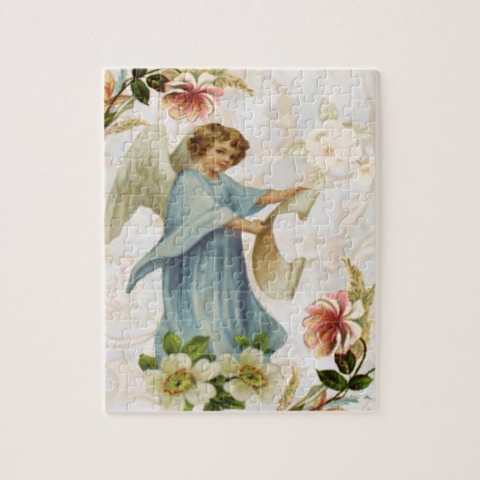 Puzzle Angel Et Fleurs (Vertical)