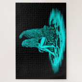 Puzzle Angel, perdu dans la pensée, noir et vert Design (Vertical)