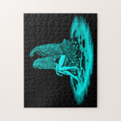 Puzzle Angel, perdu dans la pensée, noir et vert Design (Vertical)