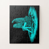 Puzzle Angel, perdu dans la pensée, noir et vert Design (Vertical)