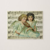 Puzzle Anges de Noël victoriens Violon et Partition (Horizontal)