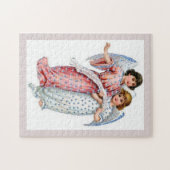 Puzzle Anges En Rose Et Bleu (Horizontal)