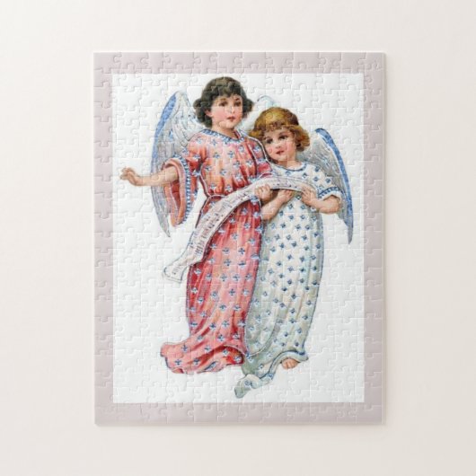 Puzzle Anges En Rose Et Bleu (Vertical)