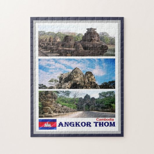 Puzzle Angkor Thom - Cambodge - Mosaïque - (Vertical)