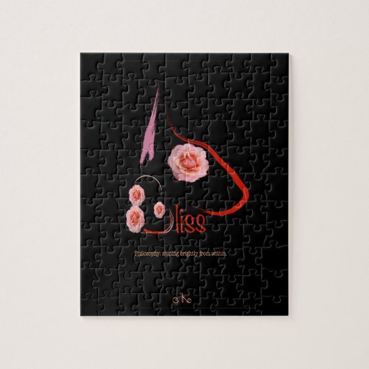 Puzzle Anglais Bull Terrier Bliss avec rose Pet Art (Vertical)